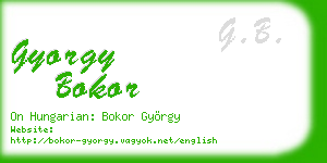 gyorgy bokor business card