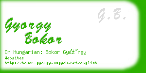 gyorgy bokor business card